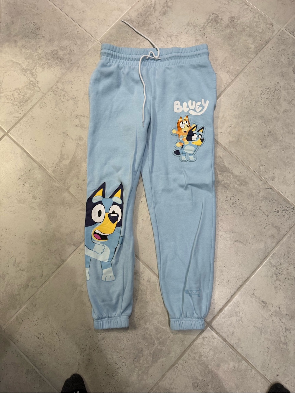 Light Blue 'Bluey' Graphic Fleece Joggers